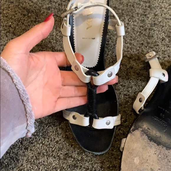 Black and White Prada Sandals  Size 38 / 8 - Picture 3 of 5